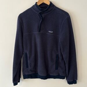 Patagonia Shearling Fleece Button Pullover (Men’s Size Medium)